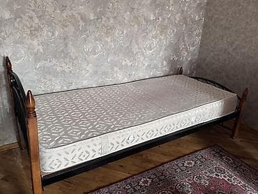 Tək nəfərlik çarpayı və döşək dəsti - Ölçü: təxmini 90×190 sm (tək