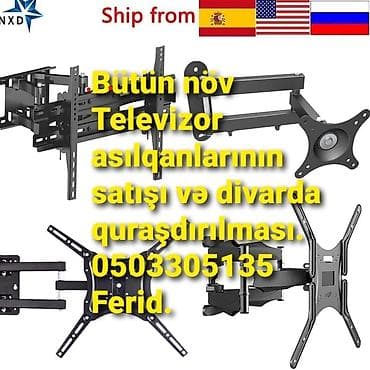 3 birinde printer: Sürülə bilən təkərli Televizor stendləri satılır.32 leddən 60 ledə — 5