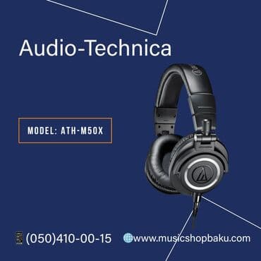 uşaq üçün qulaqcıq: Audio-Technica qulaqlıq Model: ATH-M50X İstehsalçı Ölkə: Yaponiya — 1