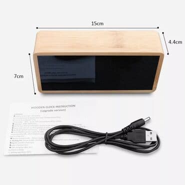 hamilton saat: Elektron saat Elektron masaüstü saat Taxta elektron stolüstü — 2