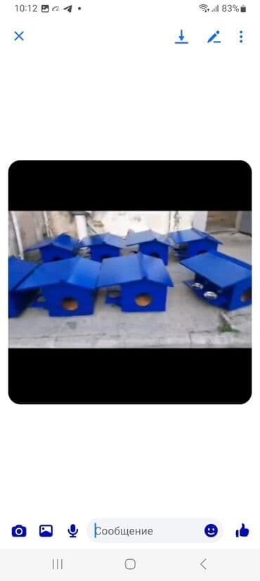 goyərcin yuvaları: Rəngli taxta heyvan evi/budaq evciyi - Material: taxta konstruksiya — 28