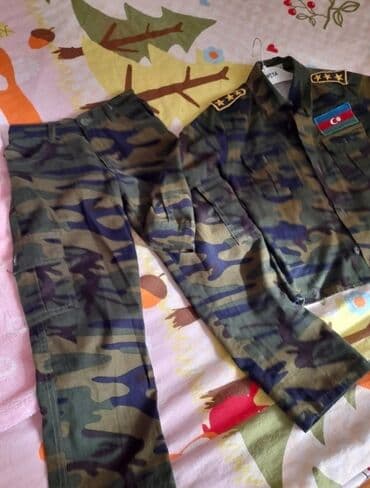 əsgər qiz usaq ucun esger paltari: Uşaq üçün kamuflyaj dəsti - 2 hissə: köynək və şalvar - Rəng: klassik — 3