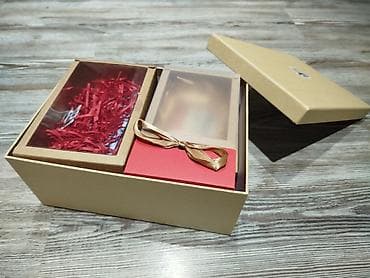 Адвент календарь в красном и бежевом цветах с подарками внутри lalafo.az -da Адвент календарь в красном и бежевом цветах с подарками внутри