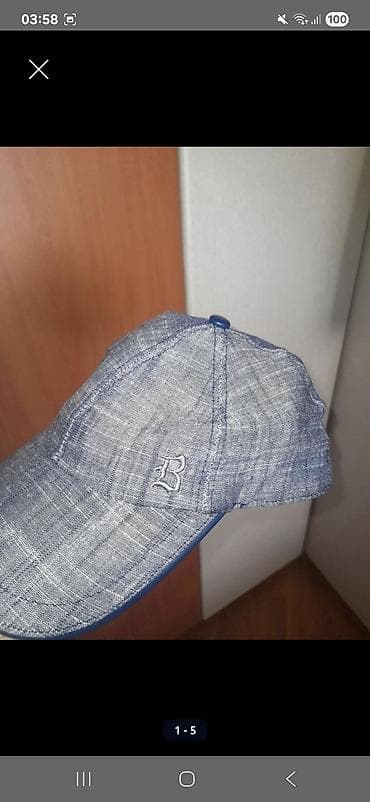 Brioni qolf şlyapası tipli beysbol papağı - Rəng: mavi-boz melanj