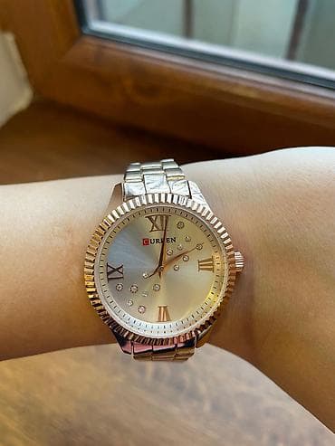 qizil sat: Qol saatı, Curren, rəng - Qızılı — 2