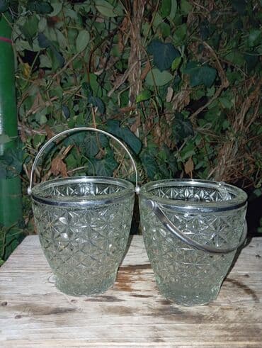 кабинка для душа: Şüşə buz vedrələri – 2 ədəd (hər birinin cütü 20 AZN - Material — 2