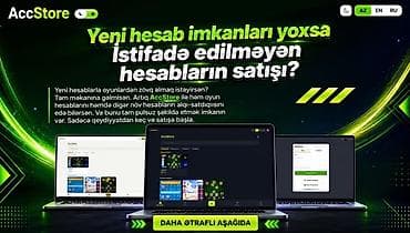 AccStore — oyun hesabları, sosial media hesabları və digər hesabların