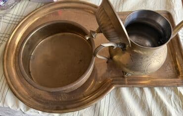 tibet çayı: Çay dəsti, rəng - Qızılı, Metal — 4