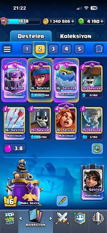 Clash Royale hesabı – “Mirvalex” - Kupa Yolu: 12 772, 30-cu Arena - — 10