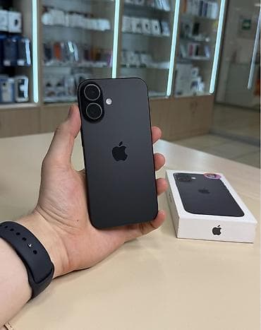 IPhone 16, 128 GB, Black Titanium, Zəmanət, Simsiz şarj, Face ID — 1