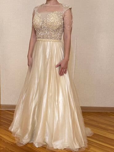 буквы из пенопласта на свадьбу: Qaşlı və sadə Toy paltarı - Rəng: açıq şampan - Üst hissə: şəffaf — 1