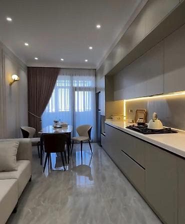 Mətbəx mebeli – müasir minimalist dizayn - Forma: uzun xətt və L