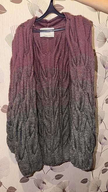 oversize: Lalo brendi qadın kardiqanı – gradient rəng keçidi ilə. Üstdən tünd — 3