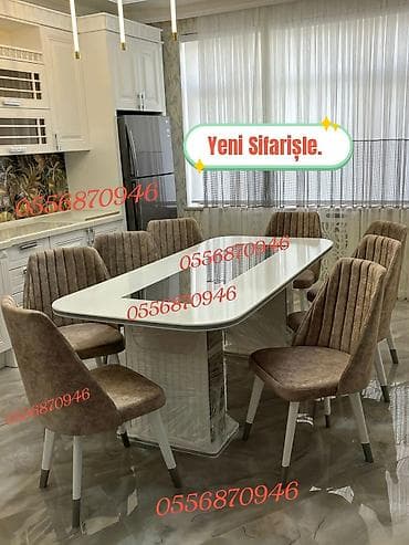 Düz masa, Qonaq otağı üçün, 6 nəfər, Açılmayan, Rusiya, Zəmanətli