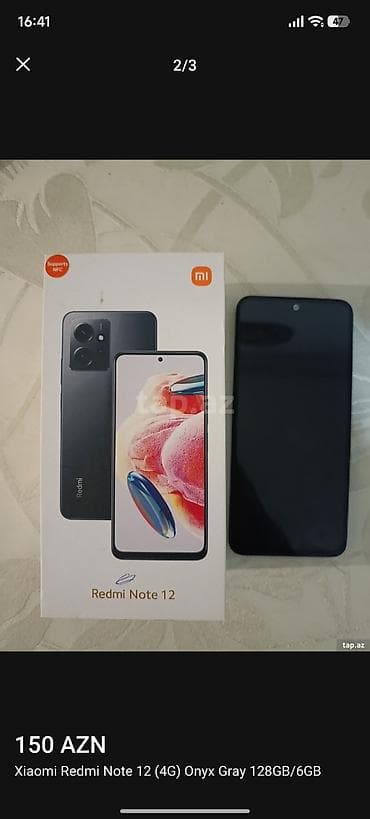 redmi a1: Redmi Note 12, 128 GB, rəng - Boz — 2