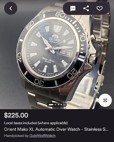 Новый, Наручные часы, Orient, цвет - Черный — 8