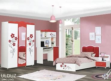 Qız üçün, Yeni, Təknəfərlik çarpayı, Yazı masası, Dolab, Tumba