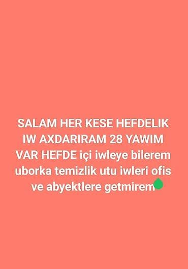 Xidmət: Həftəiçi təmizlik və ütü xidmətləri - Ofis və obyektlər üçün