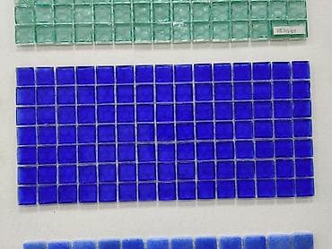 Şüşə mozaika plitələri – kobalt-mavi rəng - Material: Şüşə mozaika -