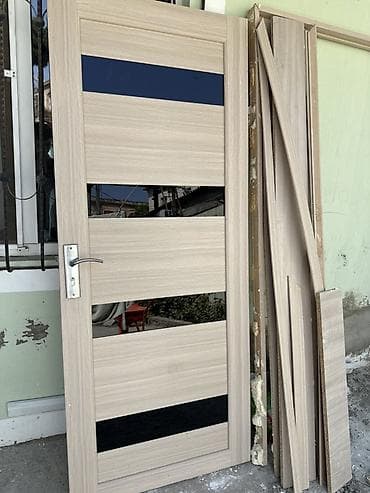 Yataq otağı üçün İşlənmiş Otaq qapısı 80x200 sm Plintus ilə, Zəmanətsiz, Ünvandan götürmə — 1
