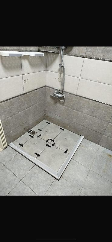 alcipan divar fiqurlari: Duş kabini üçün kafelli duş altlığı hazırlanması və quraşdırılması — 2