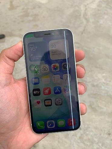 iphone 24: IPhone 12 mini, Ağ, Qırıq — 3
