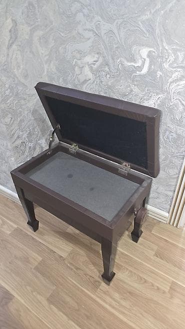 stul ev: Məhsul: Tənzimlənən piano/royal taburesi, içi saxlamalı - Rəng: Tünd — 1