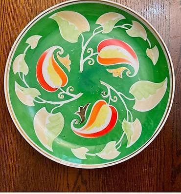 sd: Boşqablar, 2 ədədli dəst, rəng - Yaşıl, Keramika, SSRİ — 5