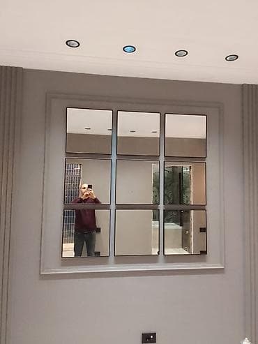 divar paneleri: Güzgü Divar üçün, Dairə, Dekorativ, Çərçivə ilə — 8