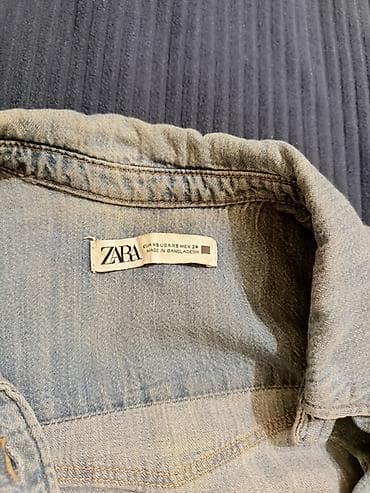 zara xs: ZARA cins köynək - Model: klassik denim köynək - Rəng: açıq mavi — 2