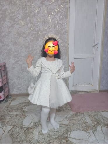 qizlar ucun donlar: Qız uşağı üçün bayramlıq dəst - Ağ rəngli, tüllü ətəkli zərif don — 2