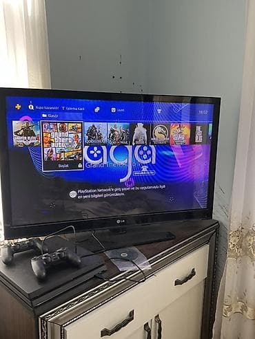 pleysteyşin 4: Ps4 pro proşvkalı 12oyun 2pul 1TB yaddaş ev şəraitində istfadə olnub — 3