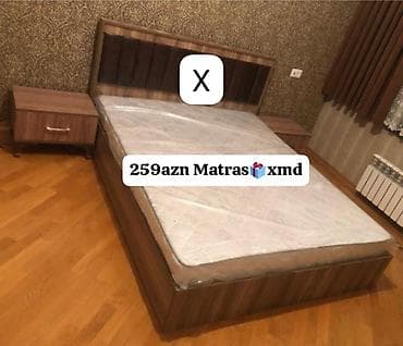 tumbocka: Yataq dəsti – ikinəfərlik çarpayı və 2 ədəd tumba. - Material: ağac — 1