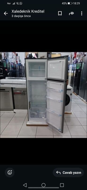 ev soyuducuları: Новый 2 двери Shivaki Холодильник Продажа, цвет - Серый, С колесиками — 2