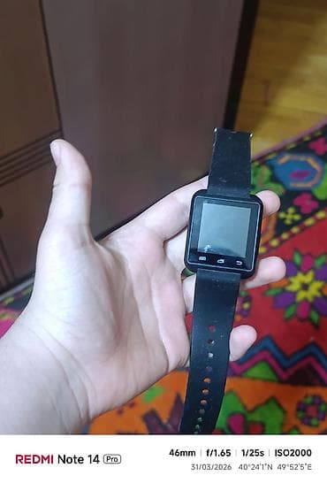 Smart saat, Smart, Sensor ekran, rəng - Qara