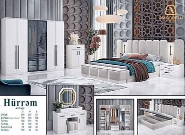 Yataq otağı dəstləri: İkinəfərlik çarpayı, Termo, Tumba, Dolab, Yeni — 1