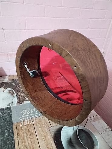 masaustu işıq: EVANS Hydraulic qırmızı şəffaf membranlı, retro tərzli dekorlu — 2