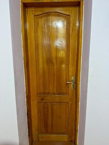 Taxta və şüşəli otaq qapıları – dəst - Material: təbii ağac (masif) — 5