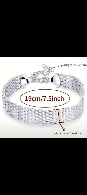 gümüş braslet: Bilərzik, Gümüş, 12 g, Ünvandan götürmə, Pulsuz çatdırılma, Ödənişli çatdırılma — 4