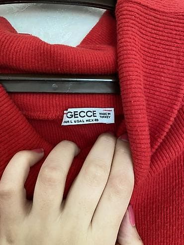 Детский мир: Qadın üçün qırmızı trikotaj Kofta - Brend: GECCE (Made in Turkey) - — 3