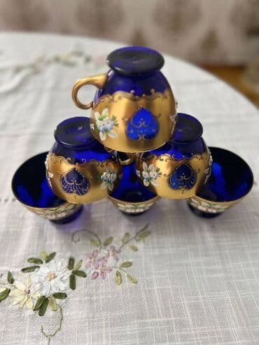 Çay dəsti, rəng - Göy, Kobalt, Bohemia, 6 nəfərlik, Çexiya lalafo.az -da Çay dəsti, rəng - Göy, Kobalt, Bohemia, 6 nəfərlik, Çexiya