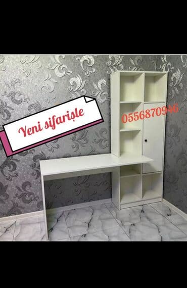 dizayn mebel: Oğlan və qız üçün, Yeni, Siyirməli, Yazı masası, Stulsuz — 5