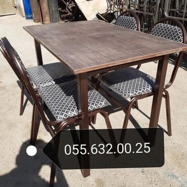 2ci el metbex mebel: Kvadrat masa, Mətbəx üçün, 4 nəfər, Açılmayan, Zəmanətsiz — 23