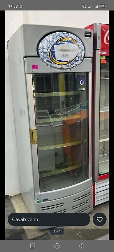 - Mağaza və kafe üçün vitrin soyuducular - Şaquli tip, şüşə qapılı