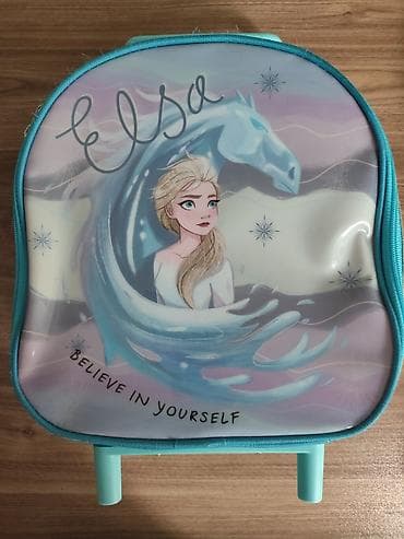 mekteb cantalari: Uşaq üçün çəkilə bilən təkərli çanta. - Dizayn: Frozen mövzulu, ön — 1