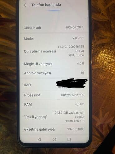 iphone 15 pro max 128 gb qiymeti: Honor 20 Lite, 128 ГБ, цвет - Синий, Битый — 3