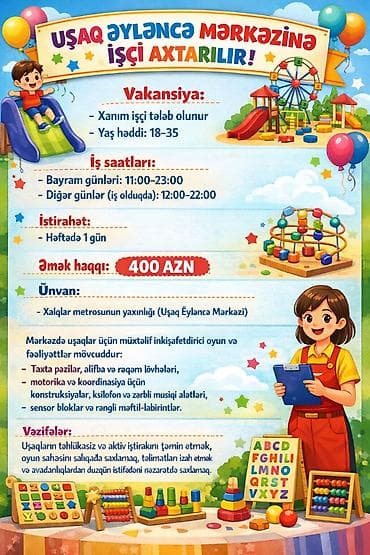 İsci axtarilir xanim