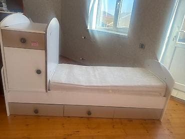 uşaq mebili: Oğlan və qız üçün, Çarpayı, Matras ilə, Siyirməli — 2