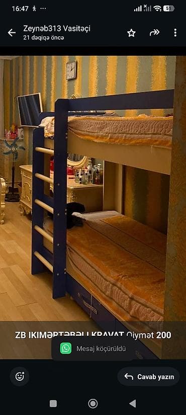 *ZB* *IKIMƏRTƏBƏLI KRAVAT* matras var ucuz qiymətə ikimərtəbəli — 1