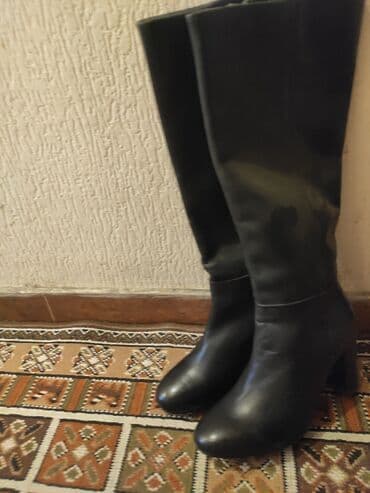 kişi üçün qırmızı çəkmələr: Ölçü: 38, rəng - Qara, Yeni — 1